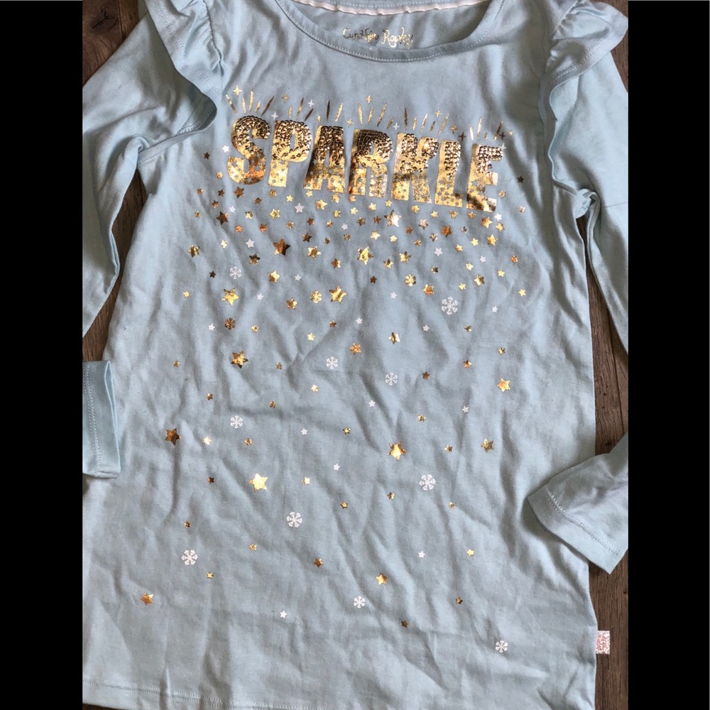 SPARKLE long sleeve girls top size size 7/8